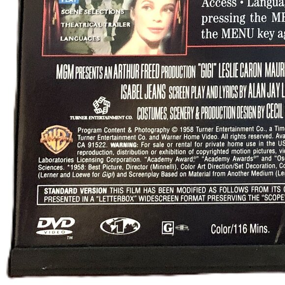 Gigi DVD Oscar Best Picture 1958 Widescreen Region 1 G Leslie Caron Eva Gabor - Picture 5 of 8